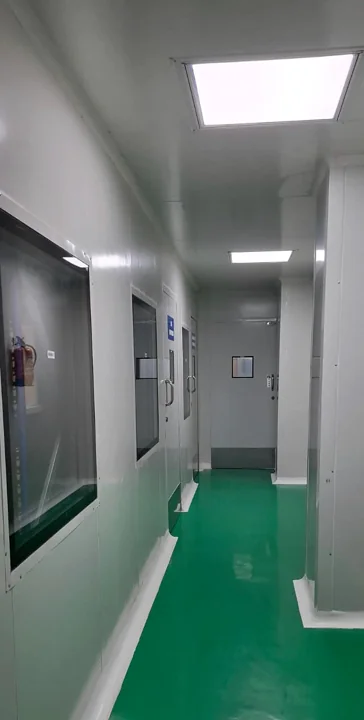 Facility corridor detail at Urmi Lifesciences, India
